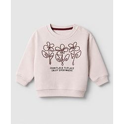Bonfino Knit Winter Wear Suit with Full Sleeves and Floral Embroidery in Light Pink