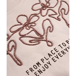 Bonfino Knit Winter Wear Suit with Full Sleeves and Floral Embroidery in Light Pink