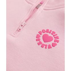 Bonfino Cotton Blend Knit Winter Wear Suit with Full Sleeves and Heart Print in Pink