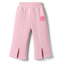 Bonfino Cotton Blend Knit Winter Wear Suit with Full Sleeves and Heart Print in Pink