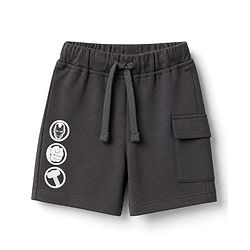 Bonfino Marvel 100% Cotton Single Jersey Knit Half Sleeves T-Shirt & Shorts Set With Marvel Graphic - Grey