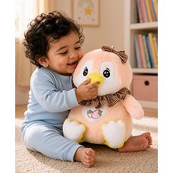 Bonfino Plush Chick Soft Toy 30 cm - Pink| Ultra Soft & Cuddly|Plush Snuggle Companion| Lightweight & Travel Friendly| BIS Certified| Ideal Gift for Babies & Kids| Home & Car Decor