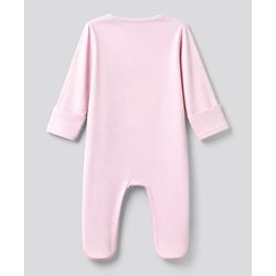 Bonfino 100% Cotton Knit Full Sleeves Sleep Suit with Heart & Bear Print Pack of 3 - Pink , Dark Pink & White