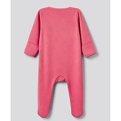 Bonfino 100% Cotton Knit Full Sleeves Sleep Suit with Heart & Bear Print Pack of 3 - Pink , Dark Pink & White