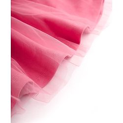 Bonfino 100% Cotton Knit Fit and Flare Frock and Headband with Full Sleeves and Bow Print in Pink