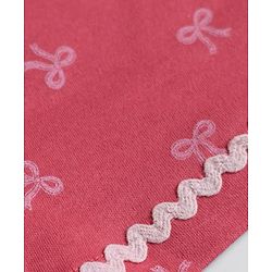 Bonfino Knit 100% Cotton Bow & Stripe Printed Shorts Pack of 3 -red, White & Pink