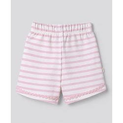 Bonfino Knit 100% Cotton Bow & Stripe Printed Shorts Pack of 3 -red, White & Pink