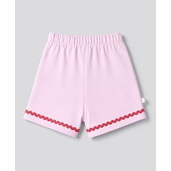 Bonfino Knit 100% Cotton Bow & Stripe Printed Shorts Pack of 3 -red, White & Pink