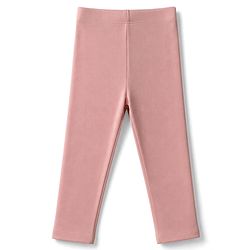 Bonfino 100% Cotton Knit Full Length Solid & Hearts Printed  Leggings Pack of 3 - Light Pink & White
