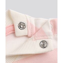 Bonfino 100% Cotton Knit Full Sleeves Striped T-Shirt & Pyjama Night Suit with Bow Embroidery - White