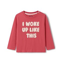 Bonfino 100% Cotton Knit Full Sleeves T-Shirt & Pyjama Night Suit with Heart Bear & Text Print Pack of 3- Pink White & Red