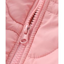 Bonfino Woven Full Sleeves Hooded Padded/Quilted/ Winter Jacket - Pink