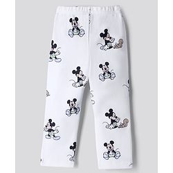 Bonfino Disney 100% Cotton Interlock Knit T-Shirt & Pyjama Night Suit with Mickey Mouse Graphic Print in White & Blue Pack of 3