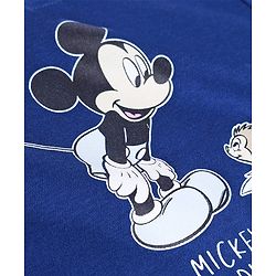 Bonfino Disney 100% Cotton Interlock Knit T-Shirt & Pyjama Night Suit with Mickey Mouse Graphic Print in White & Blue Pack of 3