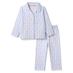 Bonfino 100% Cotton Knit Full Sleeves FRont Open Shirt & Pyjama Night Suit with Hearts Print - White
