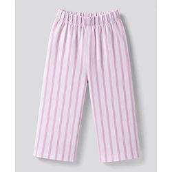 Bonfino Girls 100% Cotton Knit Full Sleeves T-Shirt & Pyjama Night Suit with Cherry & Pear Print Pack of 3 - Sky Blue Pink & White