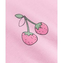 Bonfino Girls 100% Cotton Knit Full Sleeves T-Shirt & Pyjama Night Suit with Cherry & Pear Print Pack of 3 - Sky Blue Pink & White