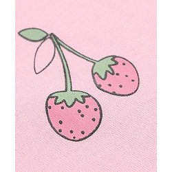 Bonfino 100% Cotton Knit Full Sleeves Sleep Suit with Cherry & Pear Print Pack of 3 - Pink White & Sky Blue