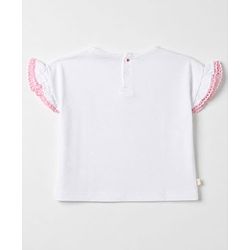 Bonfino 100% Cotton Knit T-Shirts with Half Sleeves and Cherry Print in Pink Red & White - Pack of 3