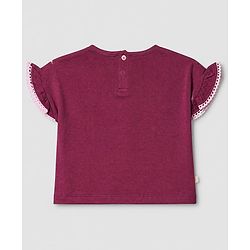 Bonfino 100% Cotton Knit T-Shirts with Half Sleeves and Cherry Print in Pink Red & White - Pack of 3