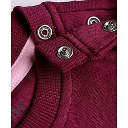 Bonfino 100% Cotton Knit Half Sleeves Oversized T-Shirt & Pyjama Set With Strawberry Print - Purple & Pink