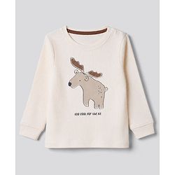 Bonfino Cotton Elastane Knit Drop Needle Structure Fabric Full Sleeves T-Shirt & Yarn Dyed Pyjama Night Suit with Animal Print Pack of 2 - Beige & Brown