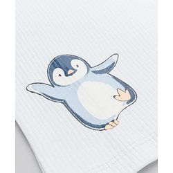 Bonfino Cotton Elastane Knit Drop Needle Structure Fabric Full Sleeves Co-Ords T-Shirt & Pyjama Night Suit with Bear Print Pack of 2 - Beige & Sky Blue