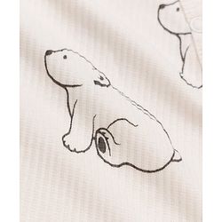 Bonfino Cotton Elastane Knit Drop Needle Structure Fabric & Yarn Dyed Full Sleeves Striped Sleep Suit with Polar Bear Print Pack of 3 - Navy Blue Beige & White