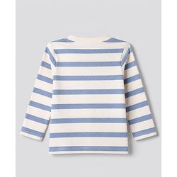 Bonfino Cotton Knit Full Sleeves Regular Round Neck Henley T-Shirts With Solid And Stripes Print Pack Of 3 - Blue & Beige