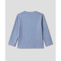 Bonfino Cotton Knit Full Sleeves Regular Round Neck Henley T-Shirts With Solid And Stripes Print Pack Of 3 - Blue & Beige