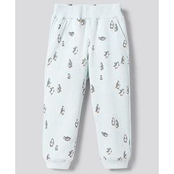 Bonfino Cotton Elastane Knit Drop Needle Structure Fabric Full Sleeves Co-Ords T-Shirt & Pyjama Night Suit with Penguin Print Pack of 3 - Sky Blue Blue & Pink