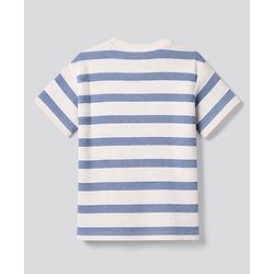 Bonfino Cotton Elastane Drop Needle Structure Fabric Knit Half Sleeves T-Shirt and Joggers Set - Light Blue