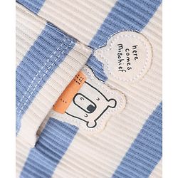 Bonfino Cotton Elastane Drop Needle Structure Fabric Knit Half Sleeves T-Shirt and Joggers Set - Light Blue