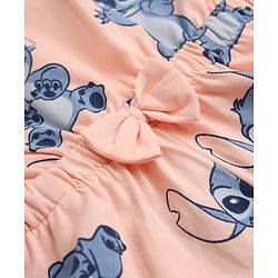 Bonfino Disney 100% Cotton Single Jersey Knit Sleeveless Jumpsuit With Stitch Graphic - Pink