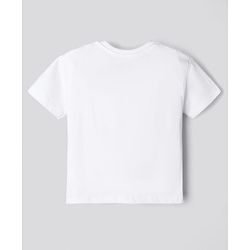 Bonfino Disney Single Jersey Knit Half Sleeves T-Shirt & Shorts Night Suit with Stitch Graphic - White