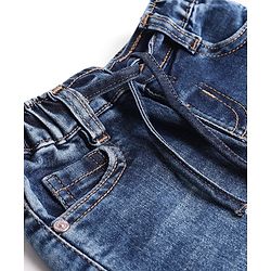 Bonfino Woven Full Length Washed Jeans - Neavy Blue