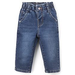 Bonfino Woven Full length Washed Jeans - Neavy Blue
