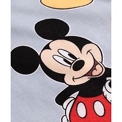 Bonfino Disney Single Jersey Knit Full Sleeves Co-Ords T-Shirt & Pyjama Night Suit with Mickey Mouse Print Pack of 2 - White & Grey