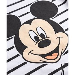 Bonfino Disney Cotton T-Shirts with Half Sleeves and Mickey Mouse Print in White/Blue Pack of 2 for 9-12 Months