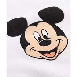 Bonfino Disney Interlock Knit Full Sleeves Striped Onesies With Mickey Mouse Graphic Pack of 3 - White, Blue & Red