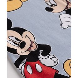 Bonfino Disney 100% Cotton Interlock Knit Full Sleeves Striped Sleep Suits with Mickey Mouse Graphic Print Pack of 3 - White, Light Blue