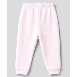 Bonfino 100% Cotton Knit Full Sleeves T-Shirt & Pyjama Night Suit with Heart & Bow Print - Pink