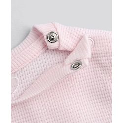 Bonfino 100% Cotton Knit Full Sleeves T-Shirt & Pyjama Night Suit with Heart & Bow Print - Pink