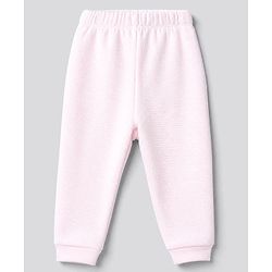 Bonfino 100% Cotton Knit Full Sleeves T-Shirt & Pyjama Night Suit with Heart & Bow Print - Pink