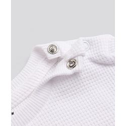 Bonfino 100% Cotton Waffle Knit Full Sleeves T-Shirt & Pajama Night Suit with Heart Embroidery - White, Purple