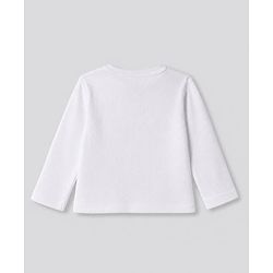 Bonfino 100% Cotton Waffle Knit Full Sleeves T-Shirt & Pajama Night Suit with Strawberry Embroidery & Made with Love Text Patch - White, Light Blue