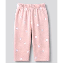 Bonfino 100% Cotton Knit Front Open Full Sleeves T-Shirt & Pyjama Night Suit with Heart Floral & Polka Dot Print Pack of 3 - Pink Peach White