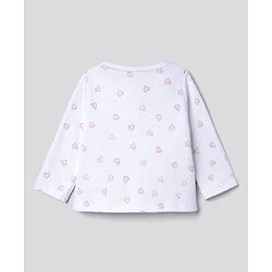 Bonfino 100% Cotton Knit Front Open Full Sleeves T-Shirt & Pyjama Night Suit with Heart Floral & Polka Dot Print Pack of 3 - Pink Peach White