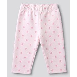 Bonfino 100% Cotton Knit Front Open Full Sleeves T-Shirt & Pyjama Night Suit with Heart Floral & Polka Dot Print Pack of 3 - Pink Peach White