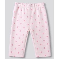 Bonfino 100% Cotton Knit Front Open Full Sleeves T-Shirt & Pyjama Night Suit with Heart Floral & Polka Dot Print Pack of 3 - Pink Peach White